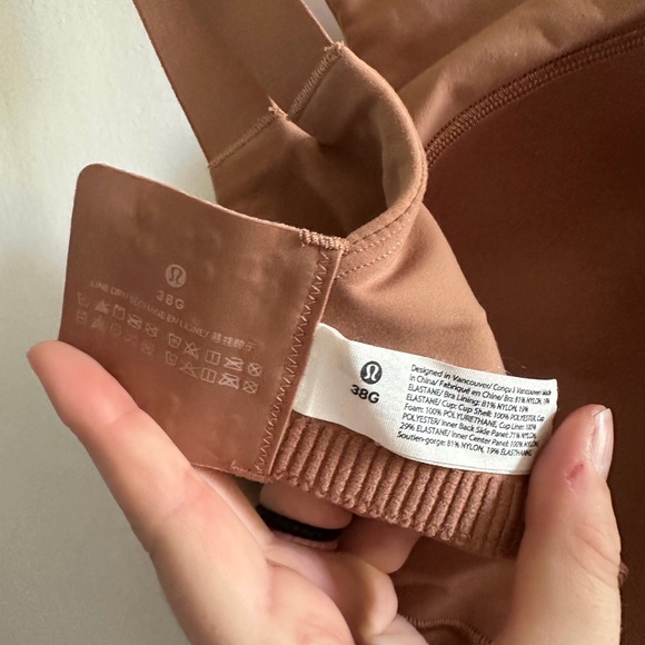Lululemon Athletica Dusty Clay In Alignment Bra *Light Support Sports Bra 38G - Picture 9 of 10